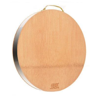 

Jia Chi whole bamboo circular cutting board 36 cm thick chop plate stainless steel cutting board JC-ZH35 Φ35 36cm