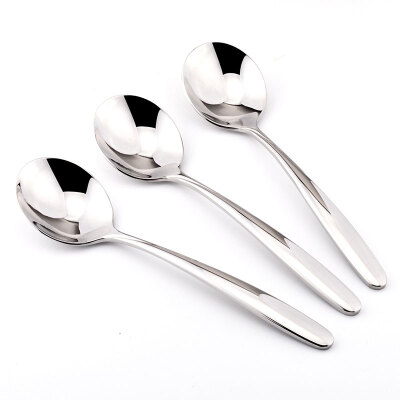 

Jingdong supermarket] Road card cool (LUCUKU) 304 stainless steel Korean spoon Geers A paragraph spoon spoon rice spoon three sets