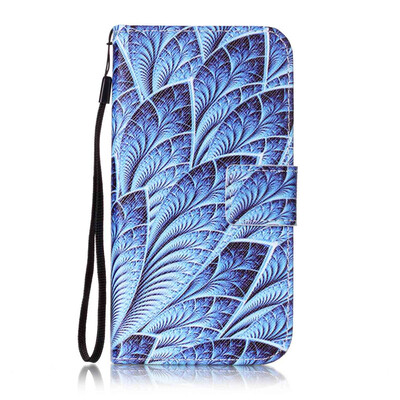 

Blue Dazzle Дизайн PU кожа флип Обложка Кошелек для карты памяти чехол для LG X Screen