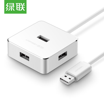 

Green Alliance UGREEN USB20HUB Splitter 4-port expansion hub One-drag four notebook flat panel converter with power connector 1 meter white 30428