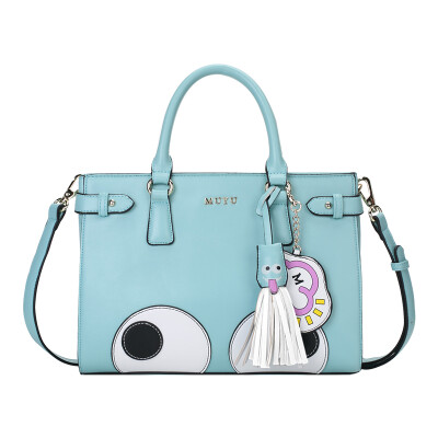 

Muyu (Muyu) original handbags fashion trend commute cute big eyes child bag shoulder shoulder bag black Eyed Peas Blue 80159