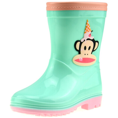 

PaulFrank mouth monkey children rain boots men&women baby boots fashion water shoes PF1003 green 28 yards