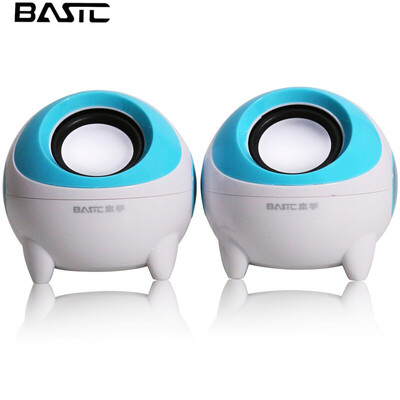 

My hand BASIC CX7 20 channel mini stereo computer USB portable subwoofer white blue
