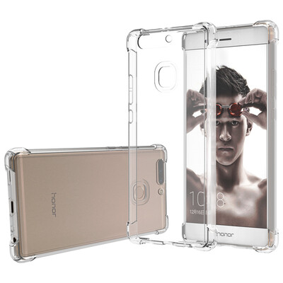 

ESCASE Huawei glory V9 phone shell glory V9 mobile phone sets TPU all-inclusive air bag drop soft shell (with hanging rope hole) through white