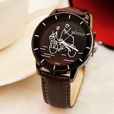 

Watch female watch fashion black and white cartoon belt simple needle buckle student fashion table YZL0540TH-2