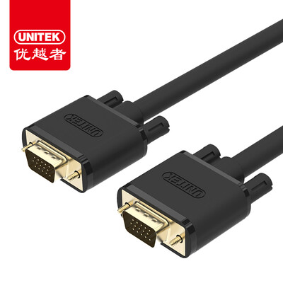 

(UNITEK) VGA line vga3 + 6 engineering line computer monitor cable projectors 2 meters notebook TV HD video cable pure copper double magnetic ring Y-C513E