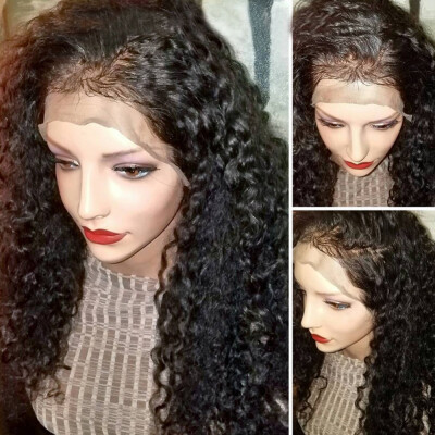 

Curly full lace Wig With Baby Hair Glueless Brazilian full lace Human Hair Wigs For Black Women