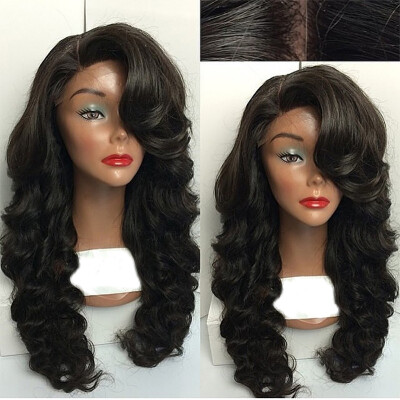 

150% Density Lace Front Human Hair Wigs With Bangs Brazilian Deep Wave Full Lace Human Hair Wigs For Women Wavy Lace Front Wigs