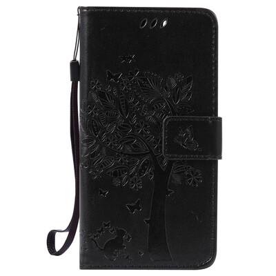 

Black Tree Design PU Leather Flip Cover Wallet Card Holder Case for WIKO LENNY 2