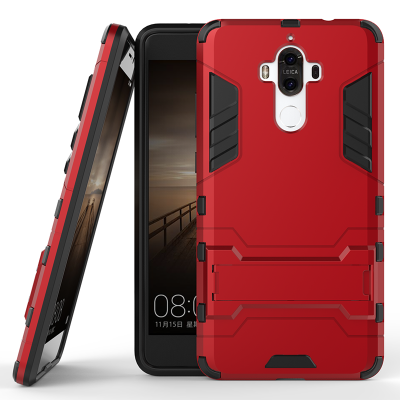 

Red Slim Robot Armor Kickstand Shockproof Hard Rugged Rubber Back Case For HUAWEI Mate 9