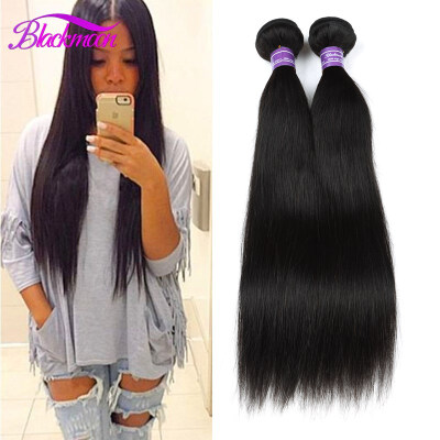 

7AUnprocessed Indian Virgin Hair Straight 4 Bundles Blackmoon Hair Products Indian Straight Hair Weave Human Hair Extensions