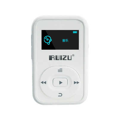 

Rui (RUIZU) X26 8G white wireless Bluetooth sports MP3 screen with a folder with a clip