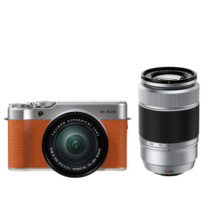 

Fuji (FUJIFILM) X-A10 (XC16-50II / XC50-230II) Mocha коричневый micro-power двойной комплект объектива маленькая и легкая макросъемка 180-градусный складной экран