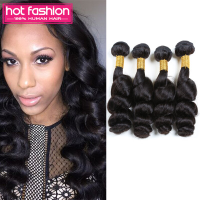 

8A Grade Virgin Unprocessed Human Hair 4 Pcs Lot Tissage Peruvian Hair Bundles Deal Hot Fashion Hair Peruvian Loose Wave Bundle