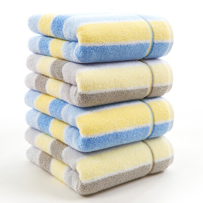

Gold cotton towel GA1087W gray&blue vertical stripes 4 pieces 70 34cm 91g article