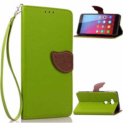 

Green Design PU Leather Flip Cover Wallet Card Holder Case for Huawei Honor 5X