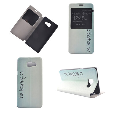 

Butterfly Smile Design PU Leather Flip Cover Wallet Card Holder Case for Samsung Galaxy A7 2016A7100