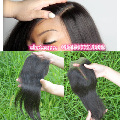 

Brazilian lace closure 4*4 Brazilian virgin hair closure Straight middle part free part 2 options 10 to 24 inch