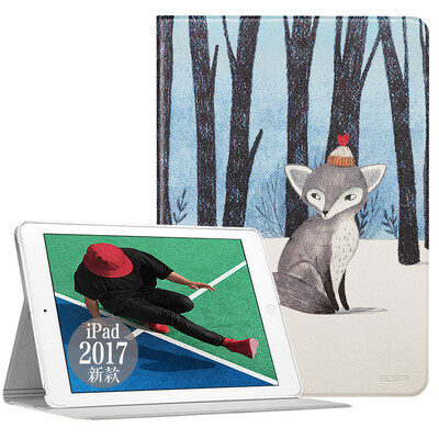 

Иллюстратора Apple, новый IPad защитной крышки 2017 года новый iPad7 защитной оболочка кобура мультфильм популярные бренды стоят 9.7 дюймов леса лис серии иллюстратора