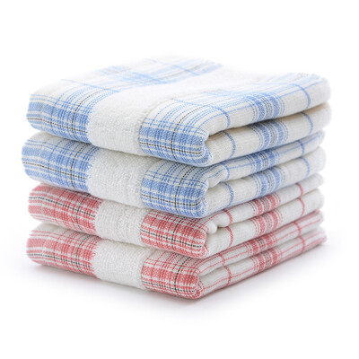 

Bamboo bamboo fiber towel double gauze soft absorbent baby bamboo charcoal towel double-sided square grid two pieces