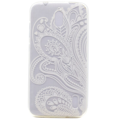 

Half flower Pattern Soft Thin TPU Rubber Silicone Gel Case Cover for Huawei Y625