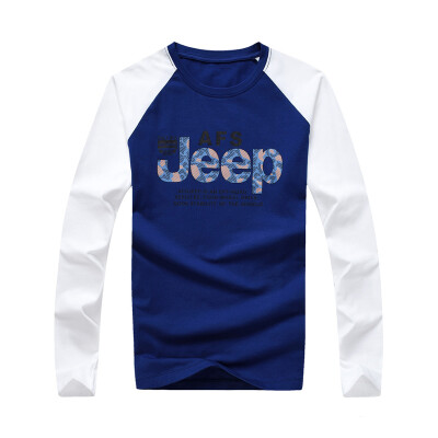 

Battlefield Jeep Long Sleeve T-Shirt Men Fashion Casual Slim Round Collar Print Men's T-Shirt 16057Z3002 Blue