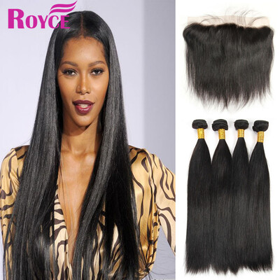 

Unprocessed Malaysian Virgin Hair Straight 4PCs with 134 Frontal Closure Cheap Malaysian Human Hair Straight with 134Frontal