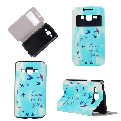 

Flying Birds Sky Design PU Leather Flip Cover Wallet Card Holder Case for Samsung Galaxy J1