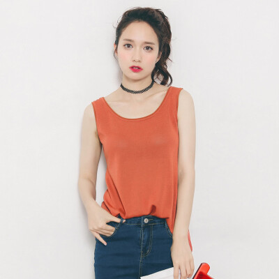 

VIVAHEART Bunny Vest Round Collar Shirt Long Sleeve T-Shirt VWTD172439 Orange