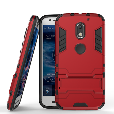

Красный Slim Robot Armor Kickstand Ударопрочный жесткий корпус из прочной резины для MOTO E3/ROKRE3