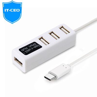 

IT-директор USB3.1 / Type-C очередь USB2.0 расширения хаб четыре HUB / USB разветвитель белый (поддерживает новый Apple Macbook / W1TYPE-C24)