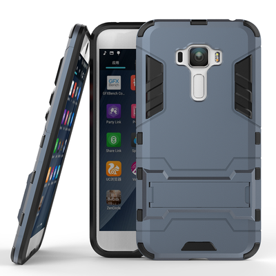 

Темно-синий Slim Robot Armor Kickstand Ударопрочный жесткий корпус из прочной резины для ASUS Zenfone ZD552KL