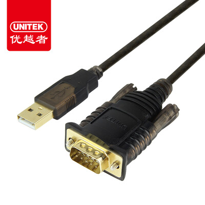 

UNITEK usb to serial 2 meters DB9 pin com port adapter usb to rs232 serial converter industrial grade dual-chip serial line Y-108B