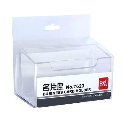 

Deli 7623 transparent business card holder