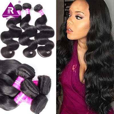 

3 Bundles Indian Virgin Hair Body Wave Unprocessed Human Hair Weaves Indian Body Wave Hair Bundles RUIJIA Products Shipping Free
