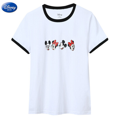 

DISNEY T-SHIRT Disney мультфильм стиль мода короткий рукав футболка г-жа случайный шею D17ST001 белый L