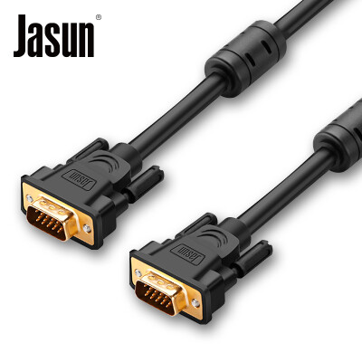 

Jiesun (JASUN) VGA-кабель 1,5 м vga3 + 6 проекционный линейный компьютерный мониторный кабель, подключенный к линии телевидения высокой четкости черного цвета JS-111