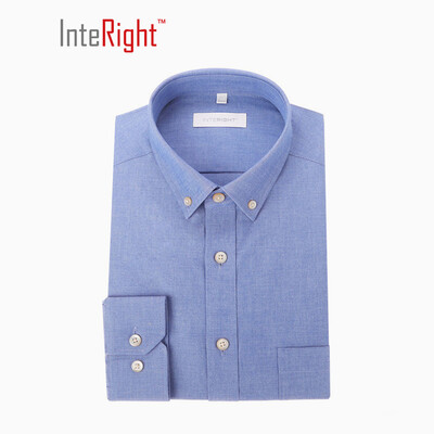 

INTERIGHT Men's Chambray Long Sleeve Shirt