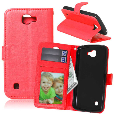 

Red Style Classic Flip Cover with Stand Function and Credit Card Slot for LG Optimus Zone 3