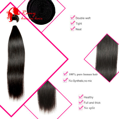 

CZ Hair Top quality indian virgin hair straight Virgin hair products 1 bundle of indian straight hair remy human hair extension