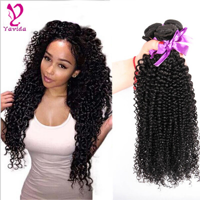 

7A Kinky curly weave 4 Bundles Malaysian virgin hair bundle deals Kinky Curly Virgin Hair Christmas day curly human hair bundles