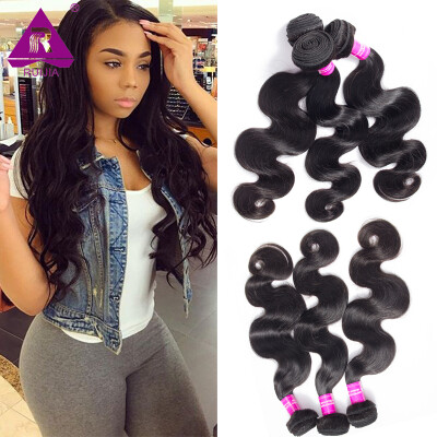 

3PC Lot 8A Brazilian Virgin Hair Body Wave Unprocessed Virgin Brazilian Body Wave Hair Weave Bundles Human Hair Weft Free Shipping