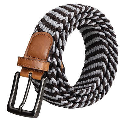 

DouguYan Мужская поясная пряжка Loose Stretch Stretch Вязание Открытый спортивный пояс YD008 Brown