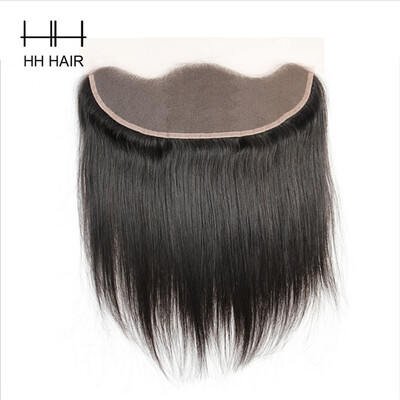 

HHHair Brazilian Virgin Hair 13x4 inch Lace Frontal Closure Silky Straight Brazilian Hair Ear to Ear Lace Frontal Closure Curly Ha