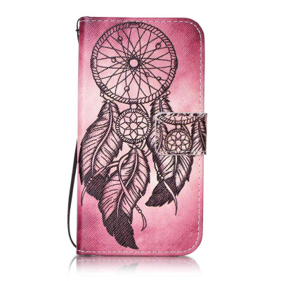 

Maroon Wind Chimes Design PU Leather Flip Cover Wallet Card Holder Case for Lenovo K5/K900