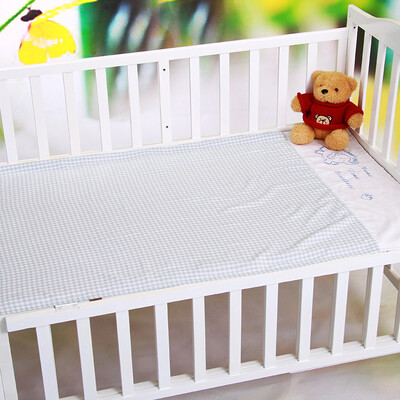

Hi baby Bamboo fiber baby bed sheets thin section worsted newborn bed sheets baby crib bed sheets 128 78 cm blue