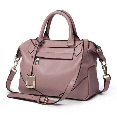 

Viney Fashion Leather Shoulder Bags Europe&the United States Boston Messenger Portable Pillow Bag Black
