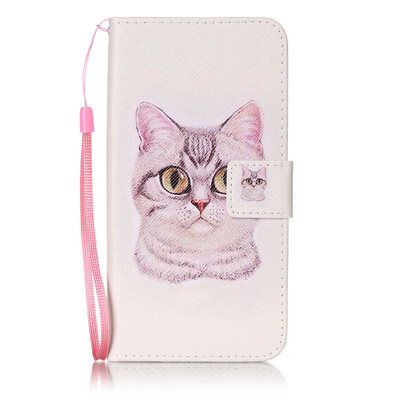 

Short Hair Cat Design PU Leather Flip Cover Wallet Card Holder Case for Google Pixel