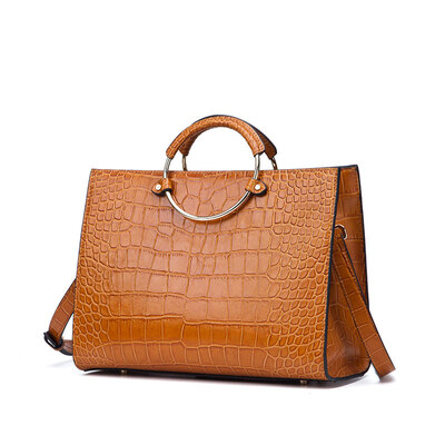 

LANVERA handbags Europe and the United States simple first-class cowhide shoulder handbag commuter ladies bag L2015 yellow