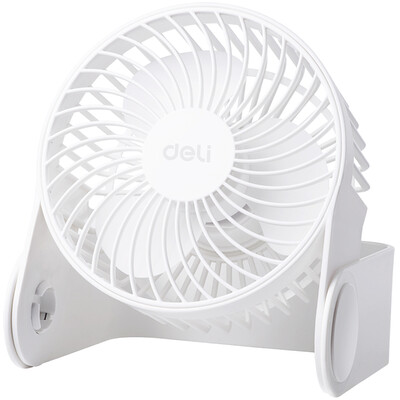 

Deli 3688 USB desktop fan student dormitory small fan fan fan folder fan two-speed adjustment can be rotated 360 degrees white